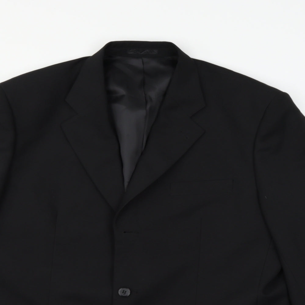 Mens UK Size 42 Cedar Wood State Regular Black Suit Jacket