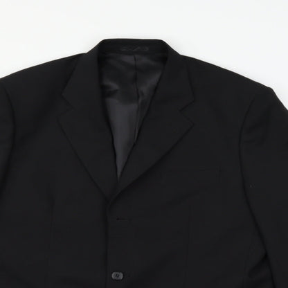 Mens UK Size 42 Cedar Wood State Regular Black Suit Jacket