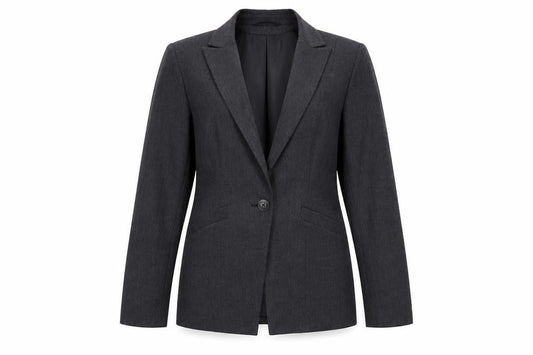 Womens UK Size 10 Papaya Regular Grey Blazer
