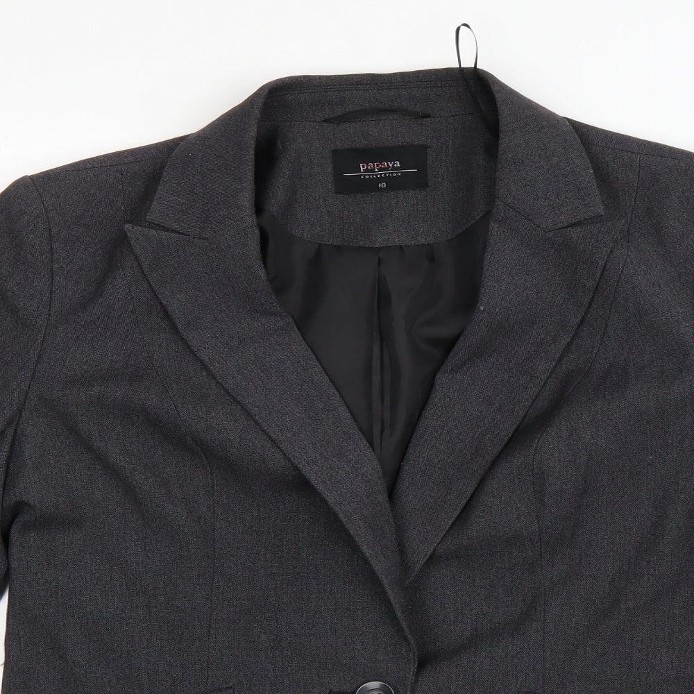 Papaya Womens Grey   Jacket Blazer Size 10