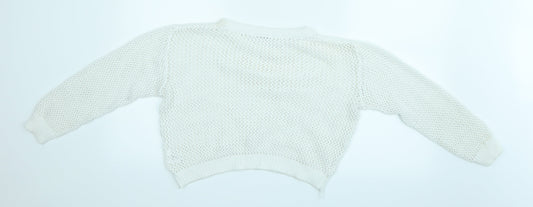 Glamorous Womens White   Cropped Blouse Size S