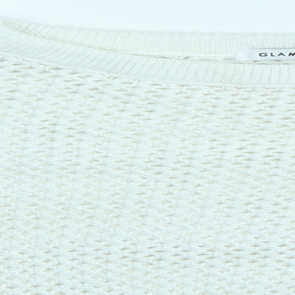 Glamorous Womens White   Cropped Blouse Size S