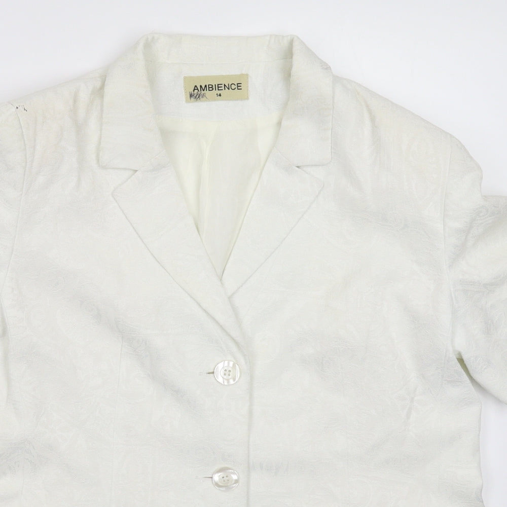 Womens UK Size 14 Ambience White Jacket