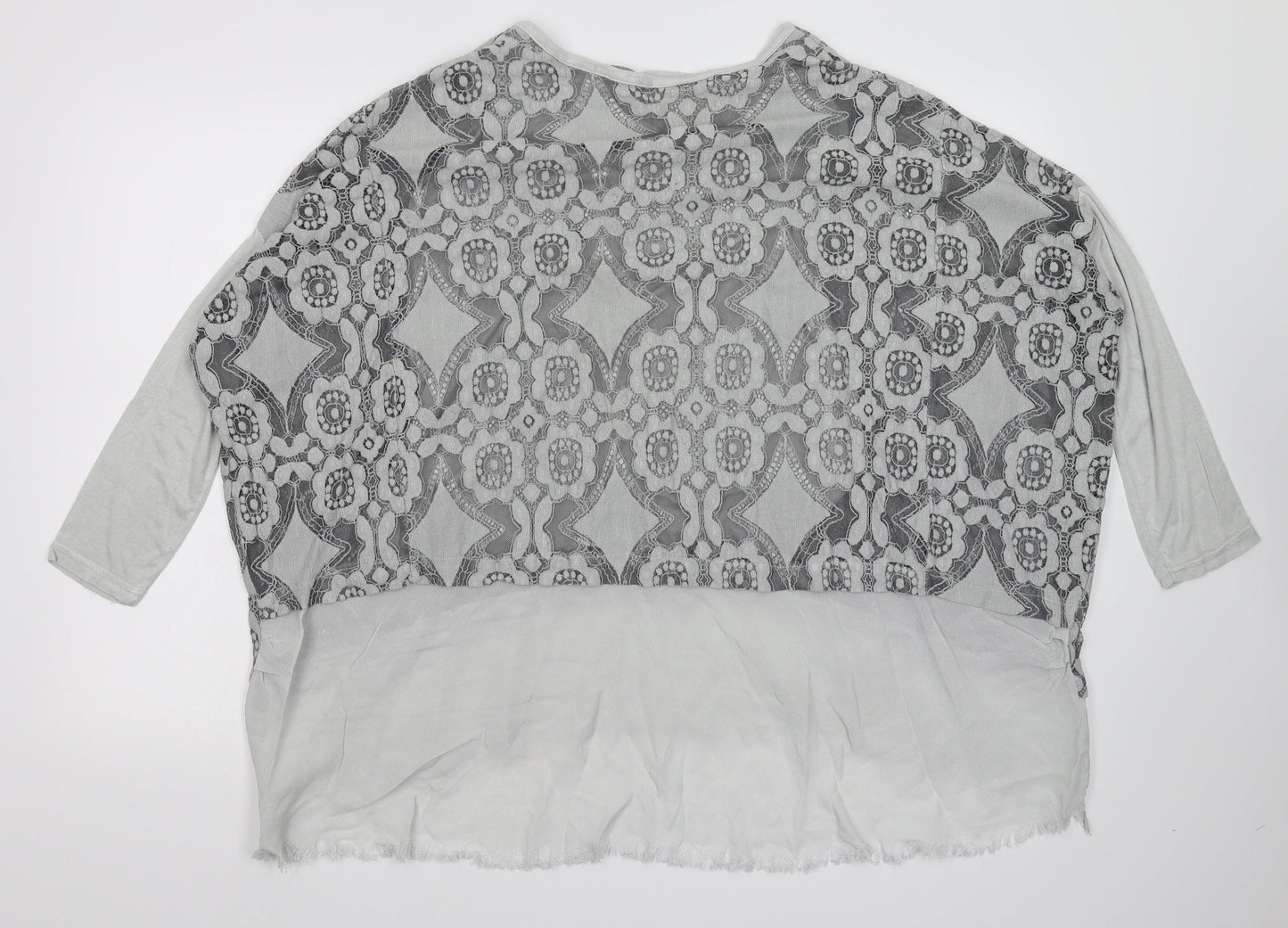 Womens UK Size One Size Preworn Grey Basic Blouse