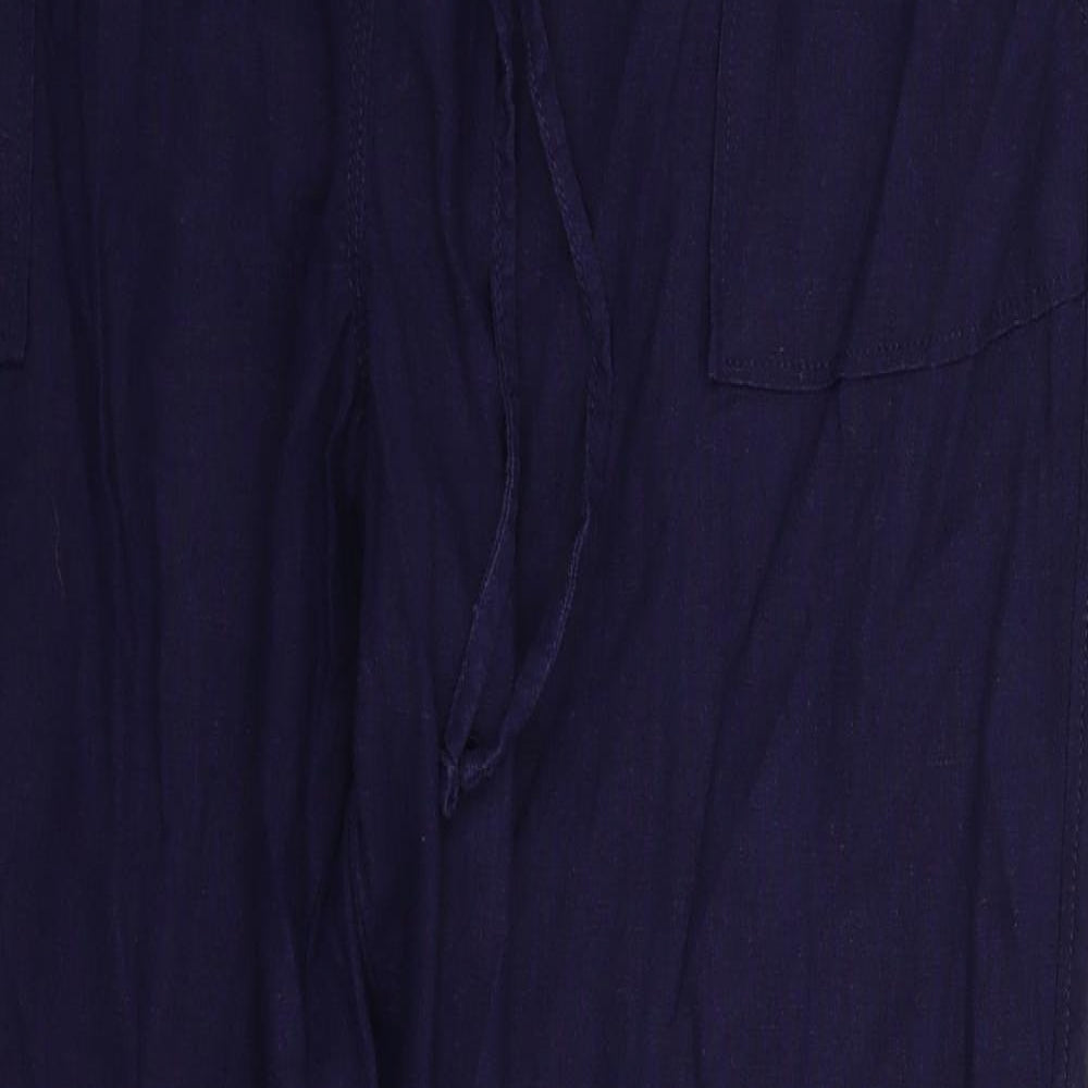 Womens UK Size 16 Marks and Spencer Regular Fit  Blue Trousers