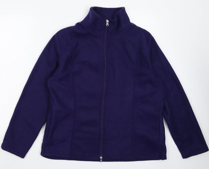 Anne De Lancay Womens Blue  Fleece Jacket  Size M