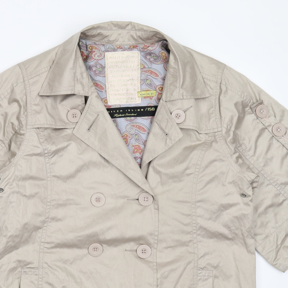 Womens UK Size 10 River Island Grey Jacket