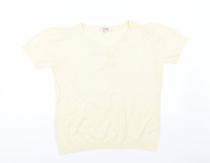 Essential Collection Womens White   Basic T-Shirt Size 12