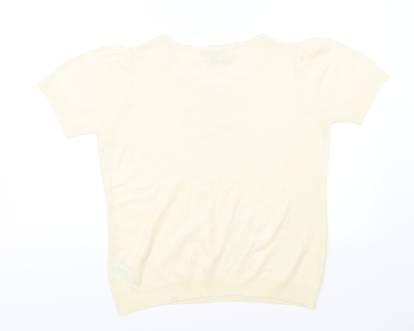 Essential Collection Womens White   Basic T-Shirt Size 12