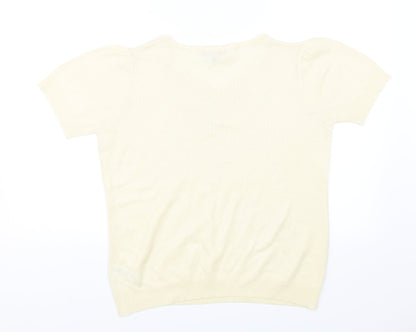 Essential Collection Womens White   Basic T-Shirt Size 12