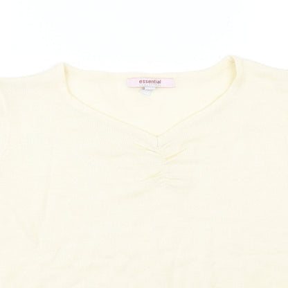 Essential Collection Womens White   Basic T-Shirt Size 12