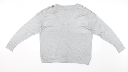 Marks & Spencer Womens Grey   Pullover Jumper Size XL