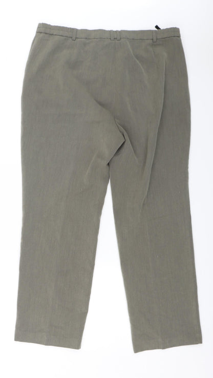 Womens UK Size 16 M&S Regular Fit Dress Pants Grey Trousers