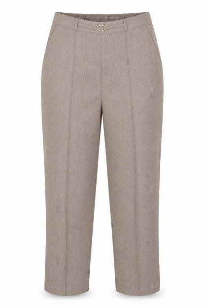 Womens UK Size 12 M&S Regular Fit Capri Brown Trousers