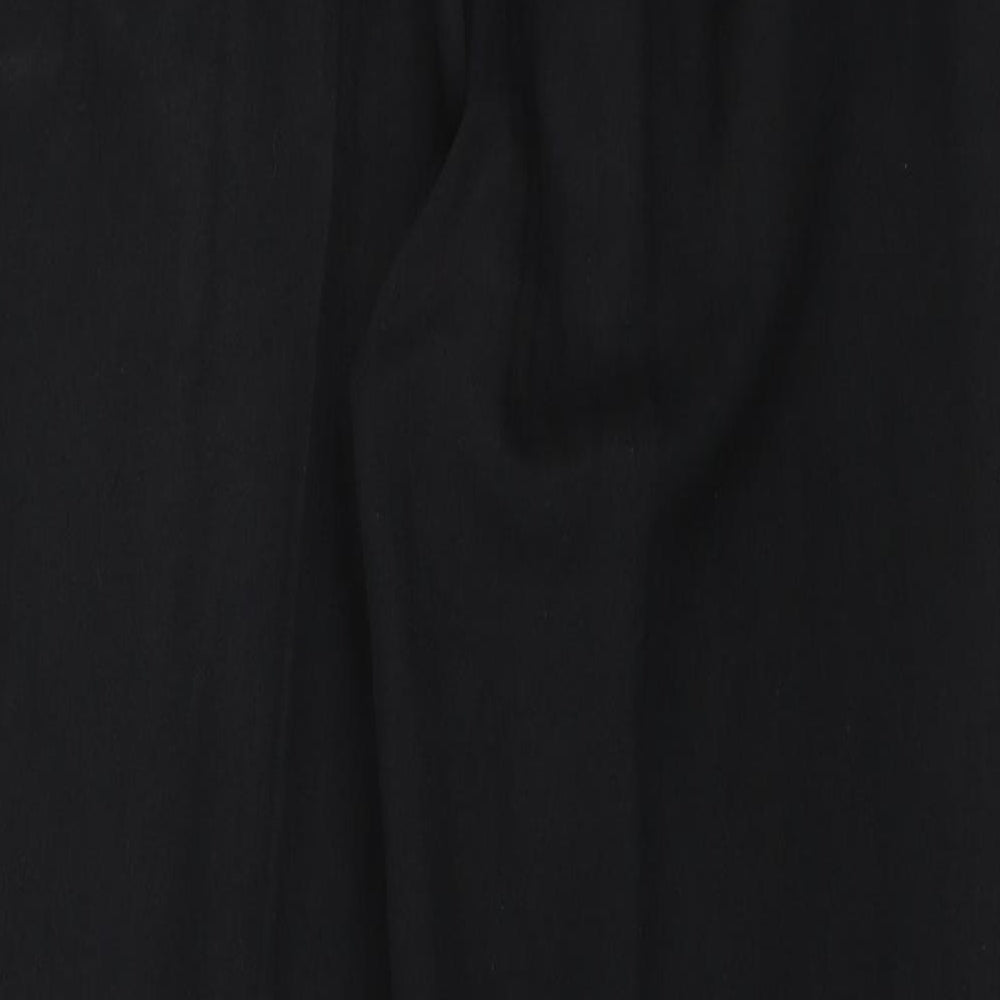 Womens UK Size 12 M&S Regular Fit Dress Pants Black Trousers