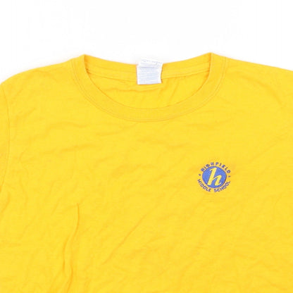 Gilden Girls Yellow   Basic T-Shirt Size XS  - Highfield Middle School