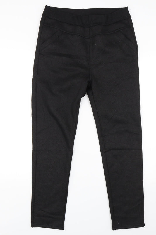 Womens UK Size 3XL Preworn Regular Fit  Black Trousers