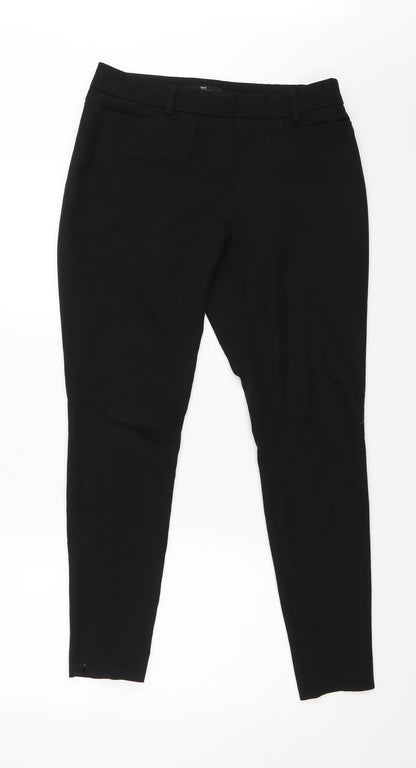 Womens UK Size 8 NEXT Regular Fit Dress Pants Black Trousers