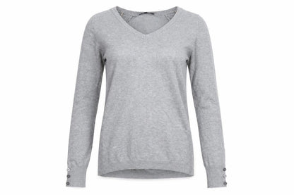 Front view of Papaya women’s grey jumper, size UK 8