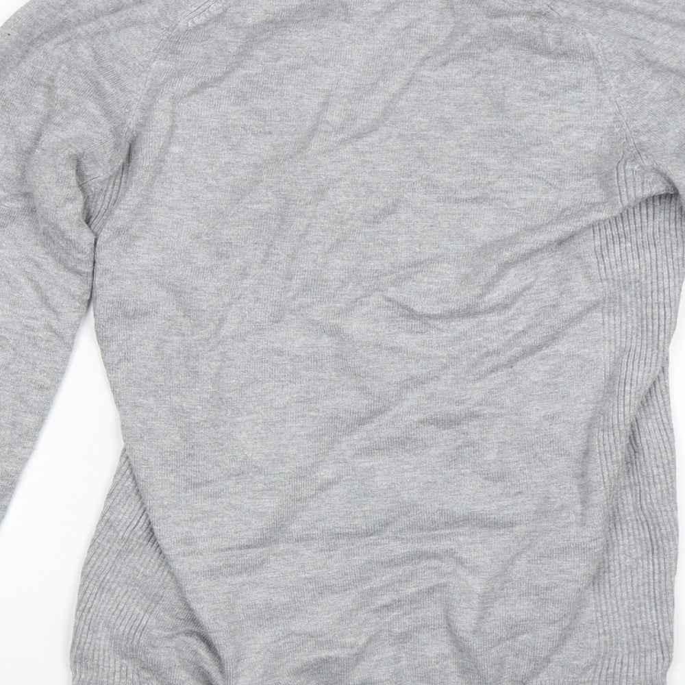 Brand and care label for Papaya women’s grey jumper, size UK 8