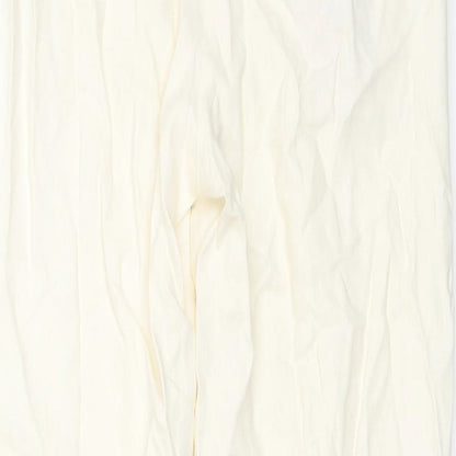 Womens UK Size 10 M&S Regular Fit  White Trousers