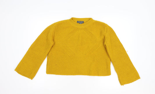 Primark Womens Yellow  Knit Pullover Jumper Size XS
