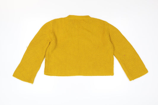 Primark Womens Yellow  Knit Pullover Jumper Size XS