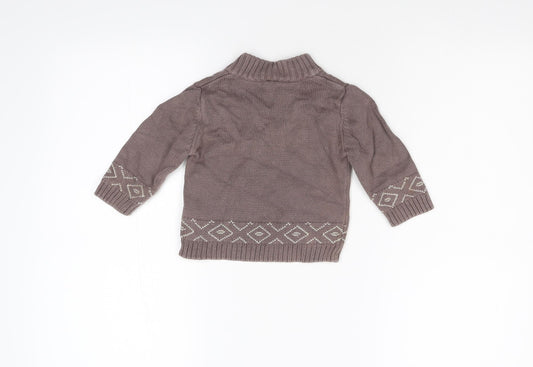 TU Baby Brown  Knit Pullover Jumper Size 6-9 Months