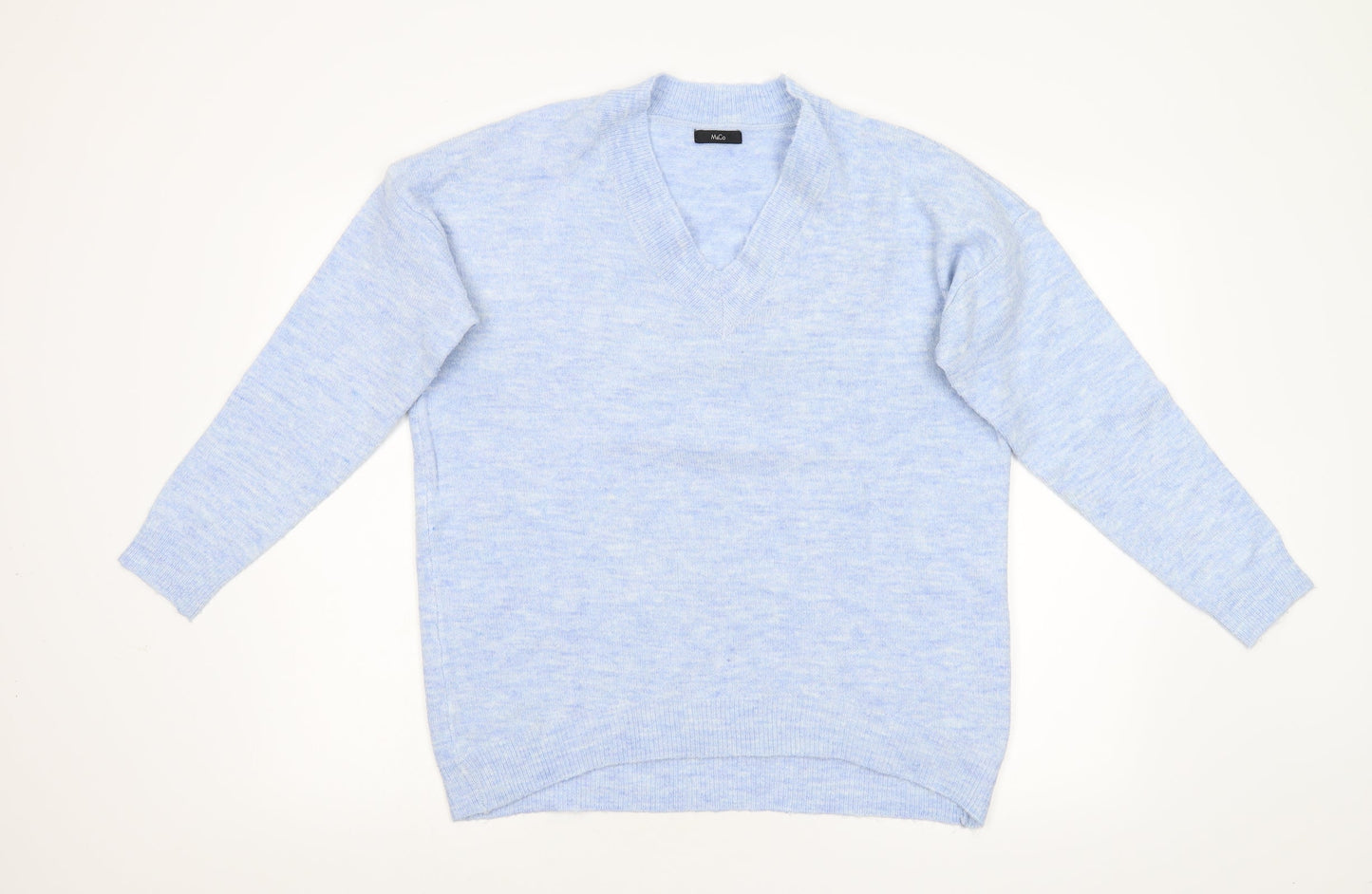 M&Co Womens Blue  Knit Pullover Jumper Size S