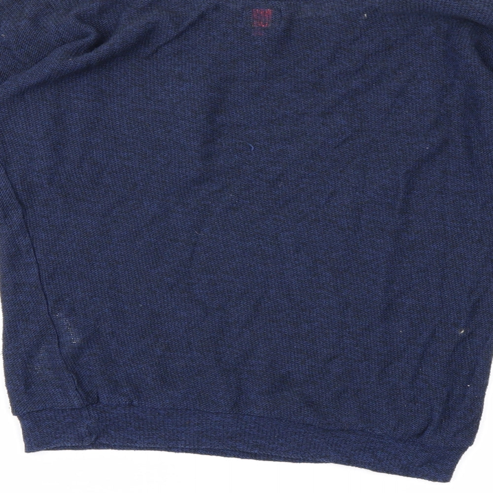 Brand and care label for Only women’s blue jumper, size S
