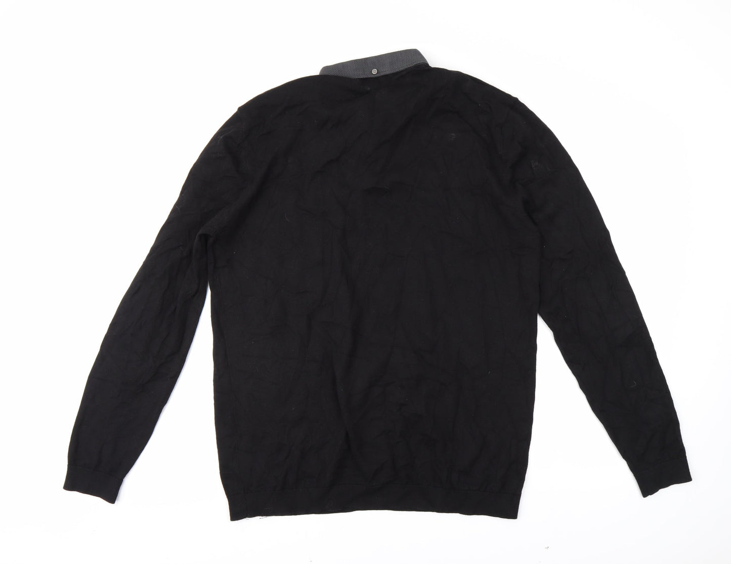 NEXT Womens Black   Henley Jumper Size XL