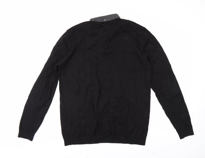 NEXT Womens Black   Henley Jumper Size XL