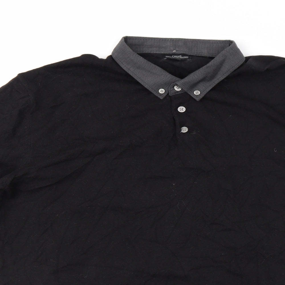 NEXT Womens Black   Henley Jumper Size XL