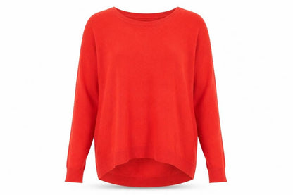 Front view of Atmosphere women’s red jumper, size UK 8
