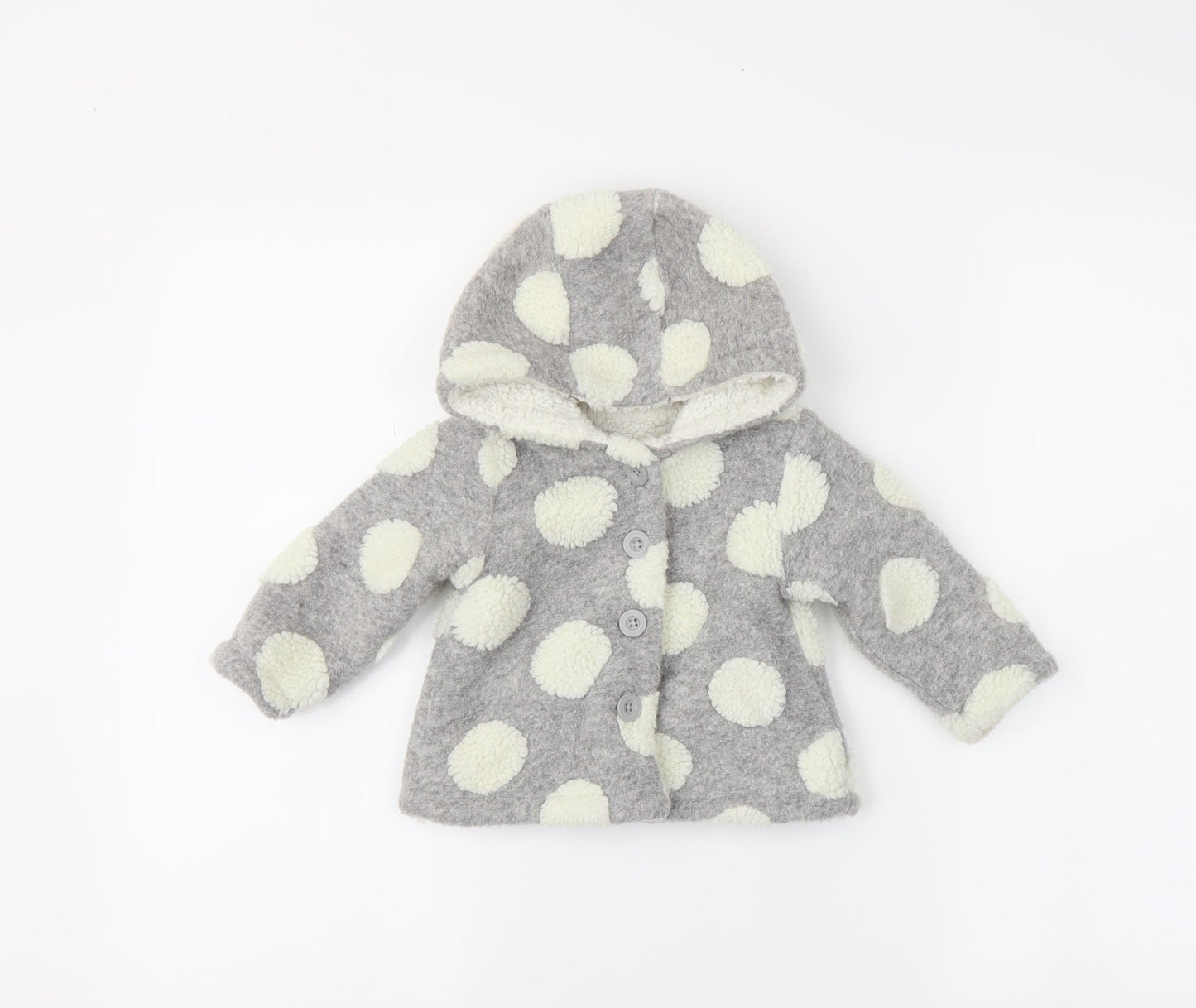 M&Co Baby Grey Polka Dot  Jacket  Size 9-12 Months
