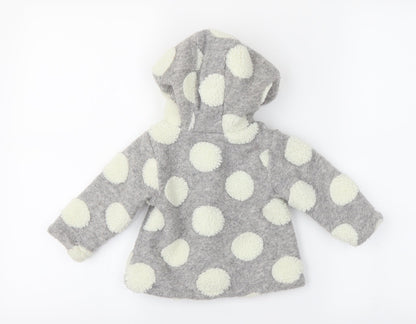 M&Co Baby Grey Polka Dot  Jacket  Size 9-12 Months