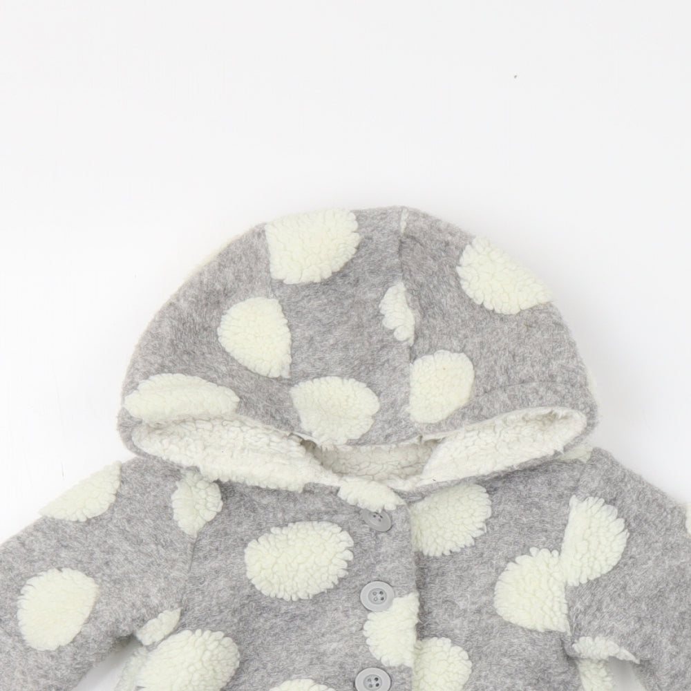M&Co Baby Grey Polka Dot  Jacket  Size 9-12 Months
