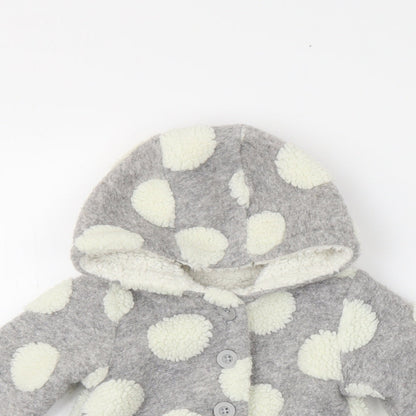 M&Co Baby Grey Polka Dot  Jacket  Size 9-12 Months