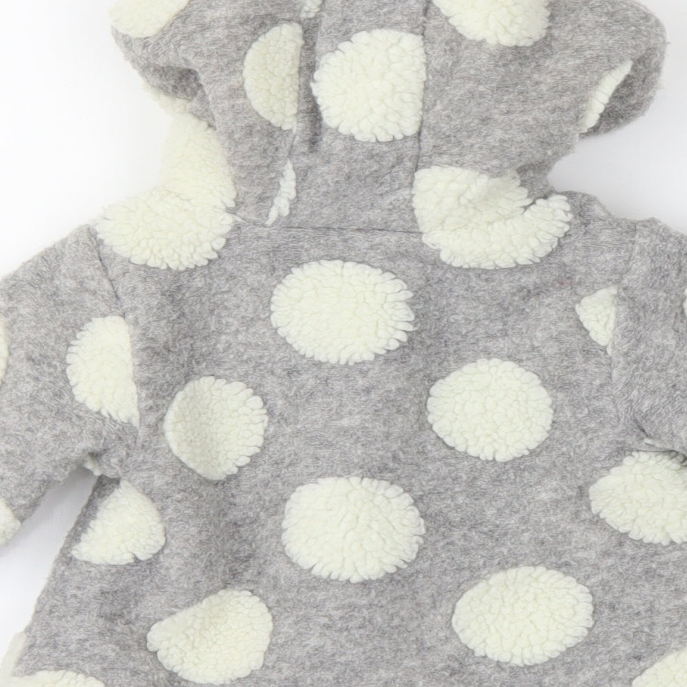M&Co Baby Grey Polka Dot  Jacket  Size 9-12 Months