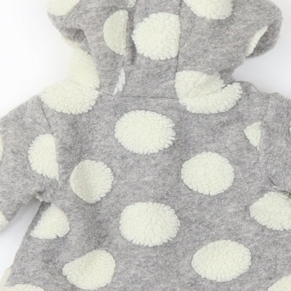 M&Co Baby Grey Polka Dot  Jacket  Size 9-12 Months