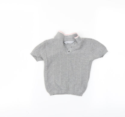 primarl Girls Grey   Pullover Polo Size 12-18 Months