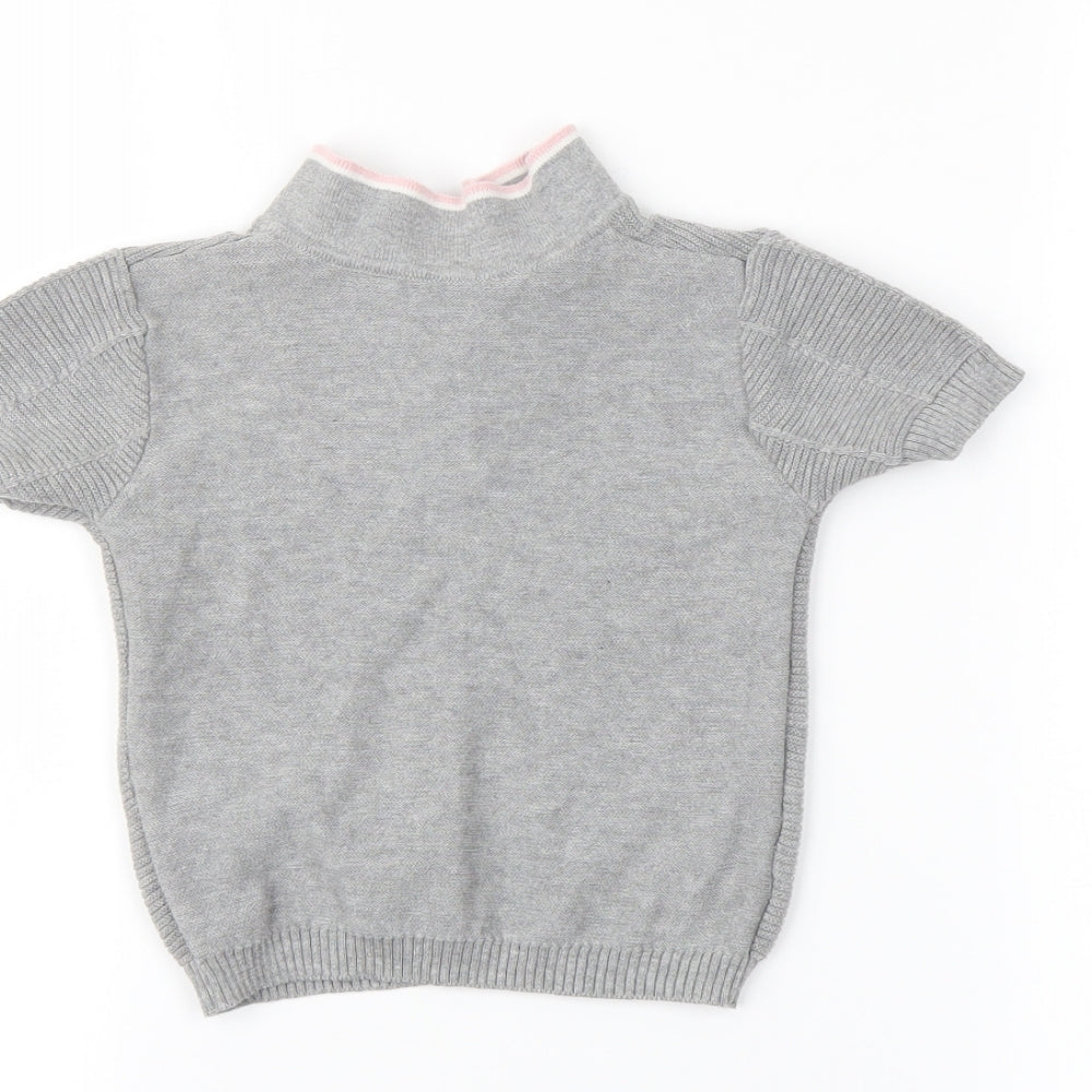 primarl Girls Grey   Pullover Polo Size 12-18 Months