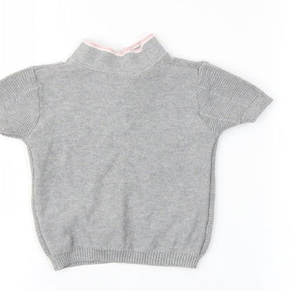 primarl Girls Grey   Pullover Polo Size 12-18 Months