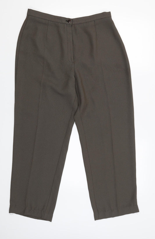 Womens UK Size 16 BHS Regular Fit Capri Brown Trousers