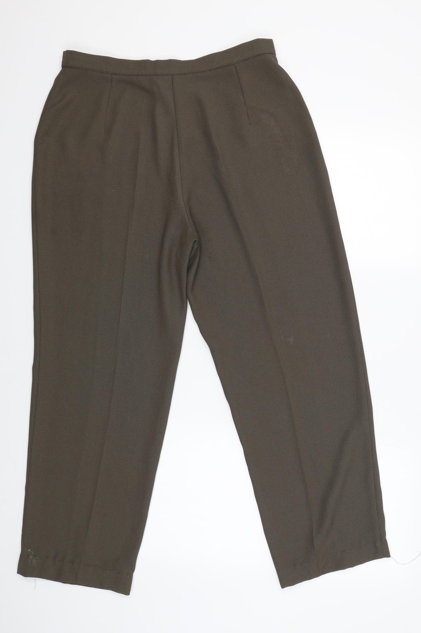 Womens UK Size 16 BHS Regular Fit Capri Brown Trousers