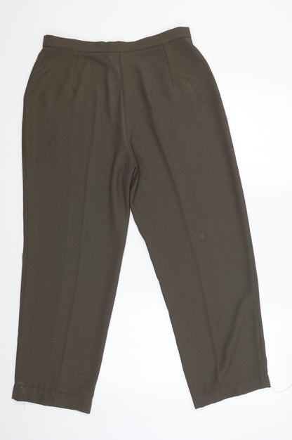 Womens UK Size 16 BHS Regular Fit Capri Brown Trousers
