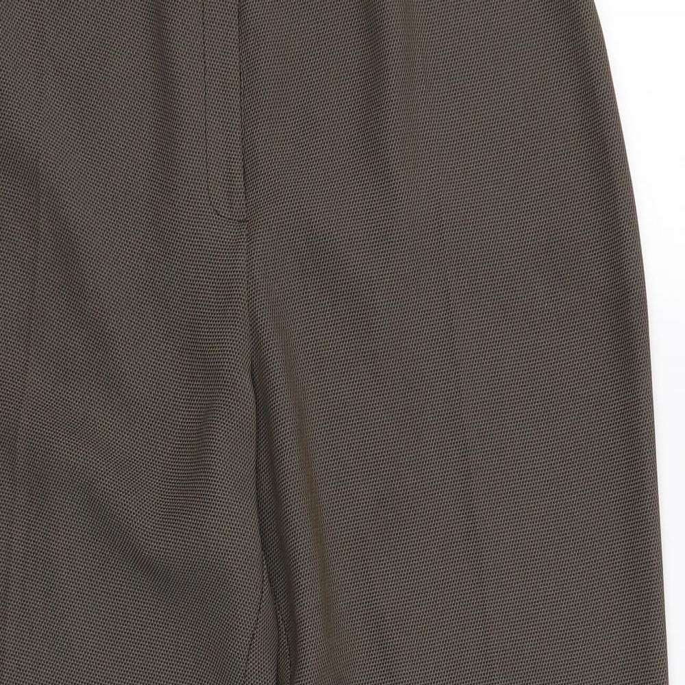 Womens UK Size 16 BHS Regular Fit Capri Brown Trousers