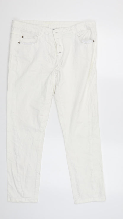 trend one Womens White   Cargo Trousers Size 42 L26 in