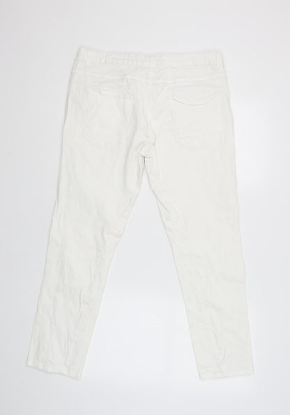 trend one Womens White   Cargo Trousers Size 42 L26 in