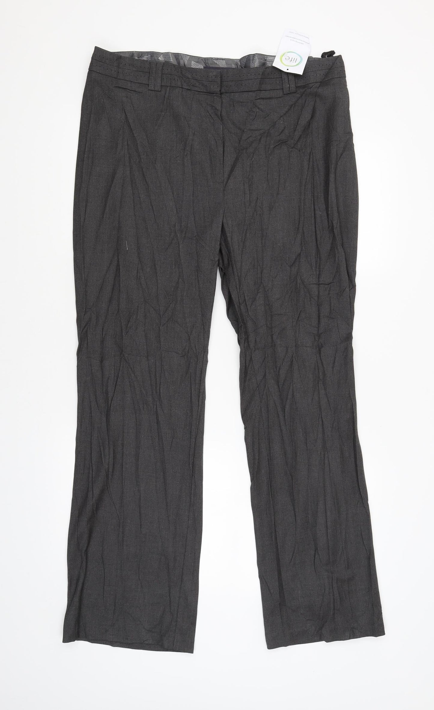 M&S Womens Grey   Trousers  Size 16 L30 in